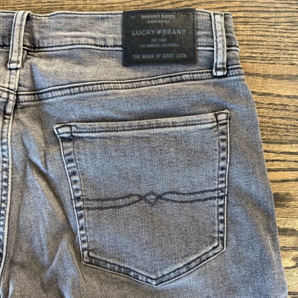 Lucky Brand 110 Skinny Fit Jean 36x32 Skinny Leg Benoit Gray Wash NWT - Picture 5 of 7